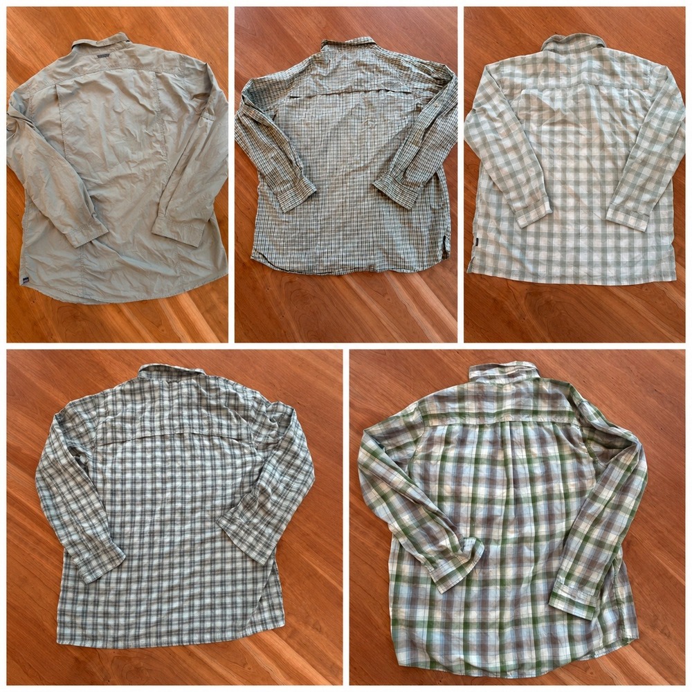 Lot of 5 Men's XXL Outdoor Fishing Hunting Hiking Shirts Patagonia Simms - Picture 2 of 13